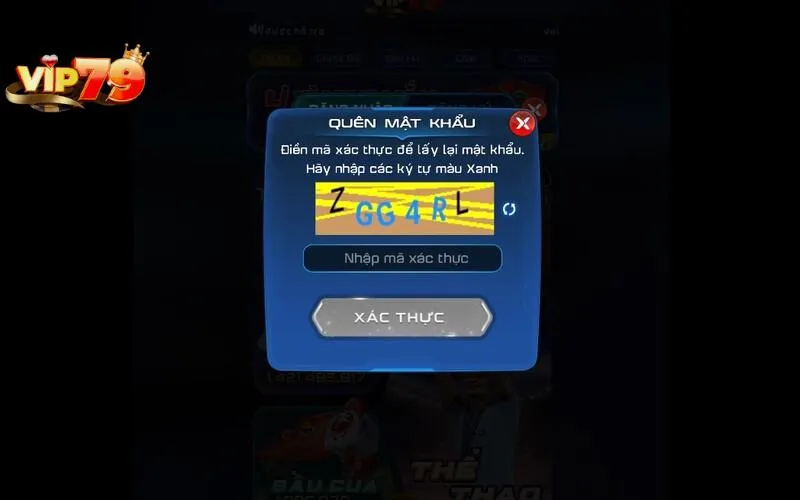 Nhập vào mã xác thực được hệ thống gửi qua SĐT